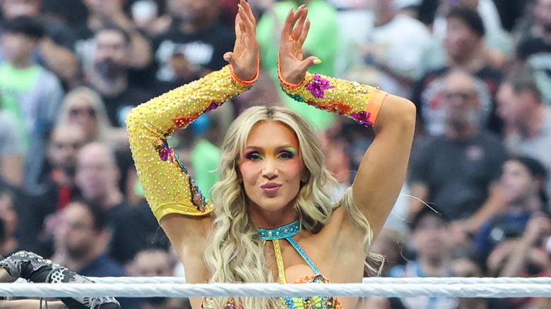 Charlotte Flair posing at WWE WrestleMania 42