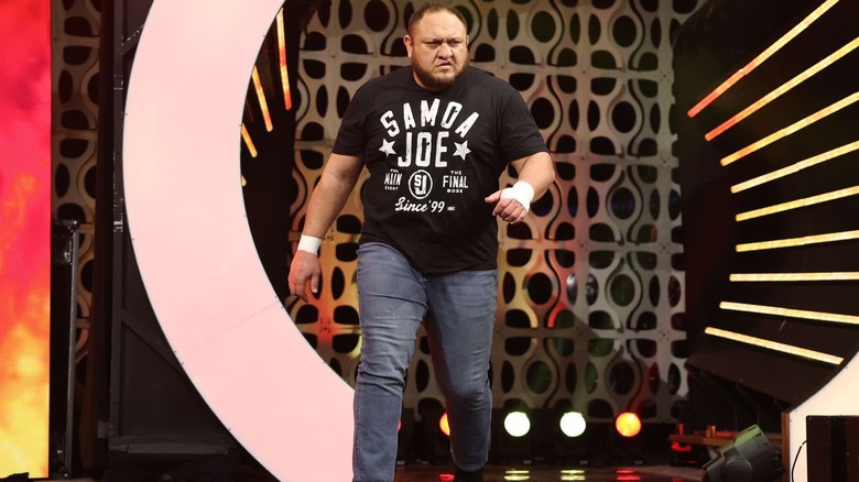 Samoa Joe walking to the ring