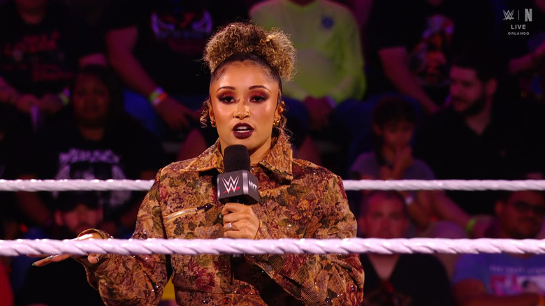Jordan talking in the ring