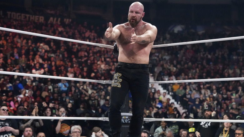 Moxley standing in the ring