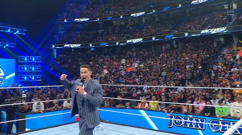 Cena speaking in the ring