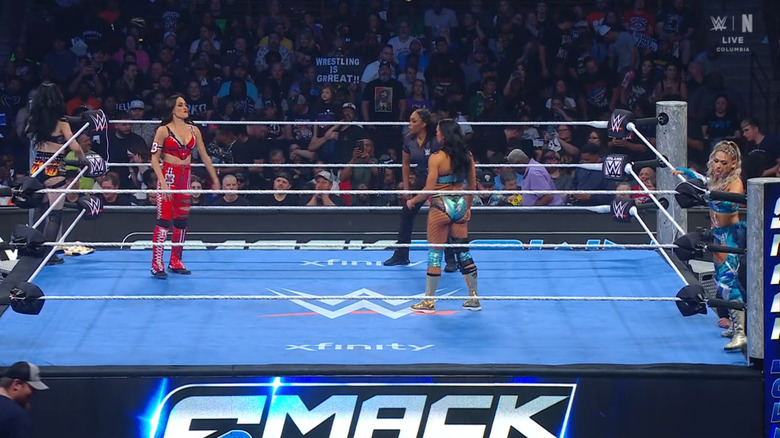 All four women in the ring