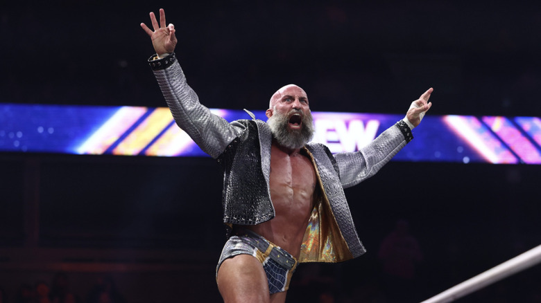 Ciampa posing on the ropes in the corner