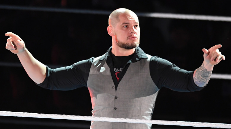 Baron Corbin enters the ring during the WWE Live Tokyo