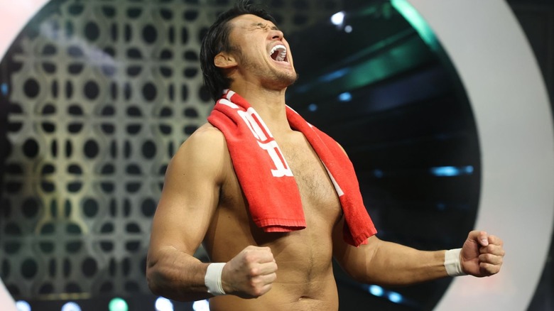 Katsuyori Shibata yelling