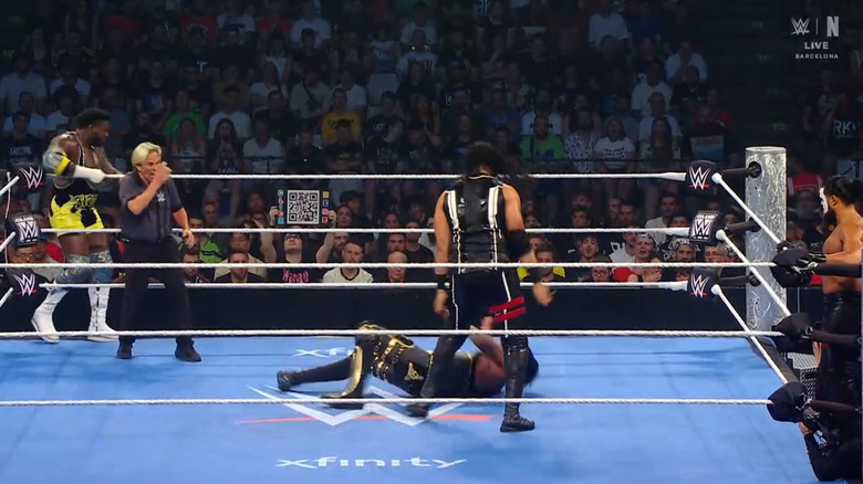 All four men inside the ring