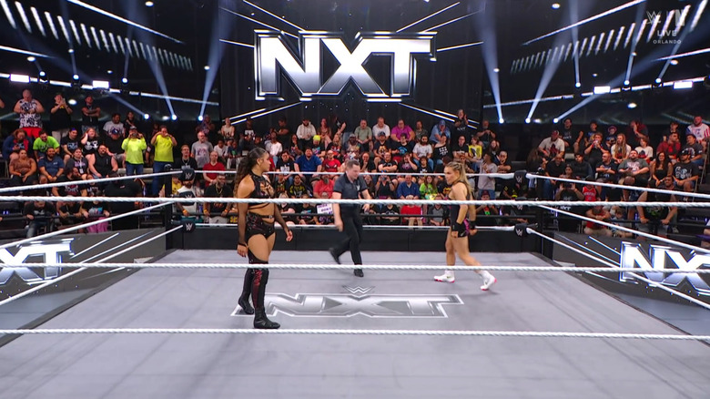 Parker and Nattie inside the ring