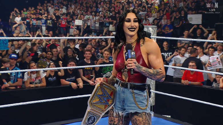 Ripley smiling in the ring