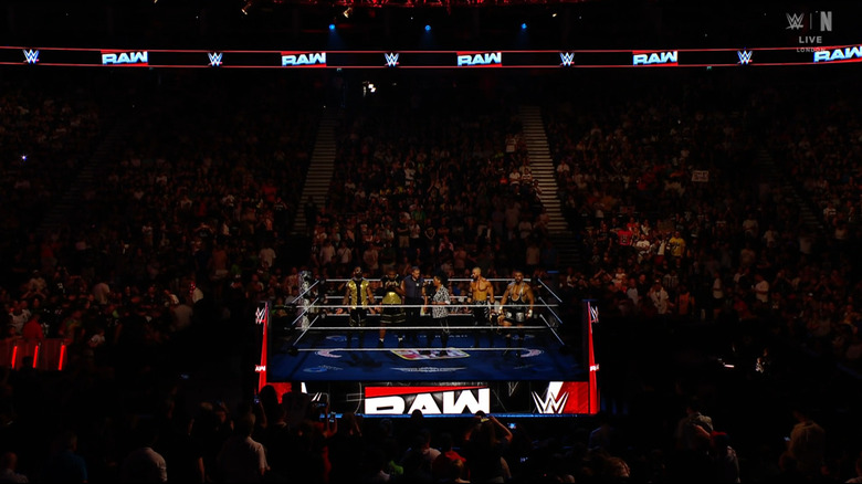 The four men in the ring during the announcement