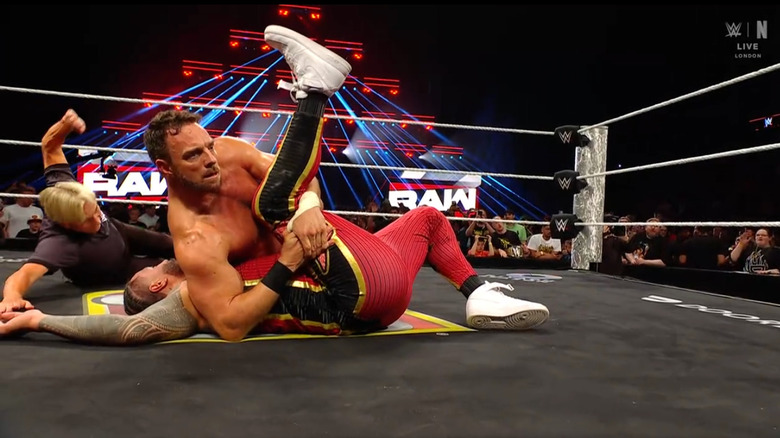 Knight pinning Jimmy