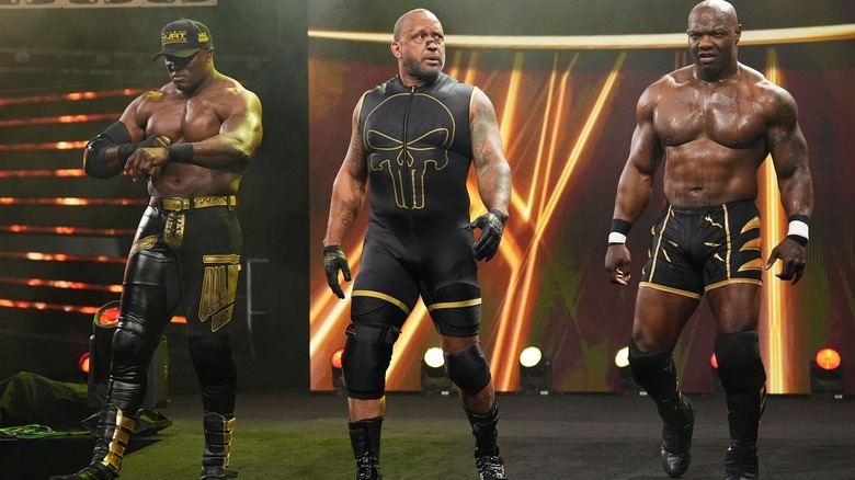 The Hurt Sydnicate making their way to the ring