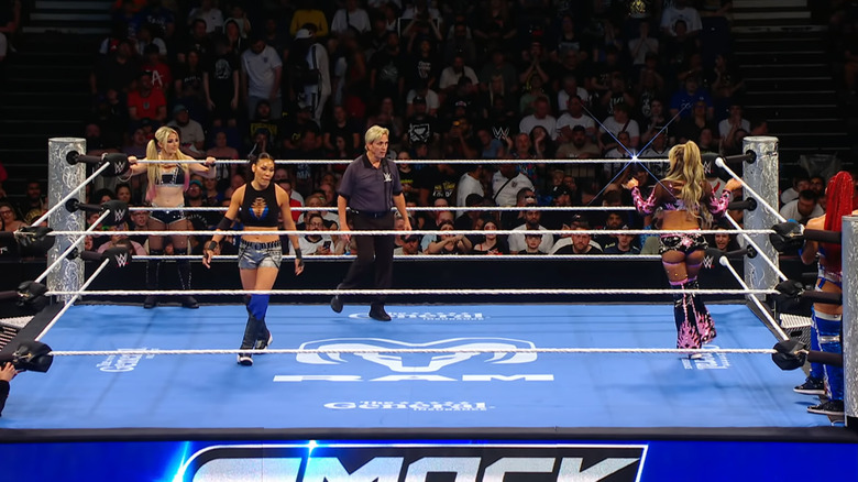 All four women in the ring