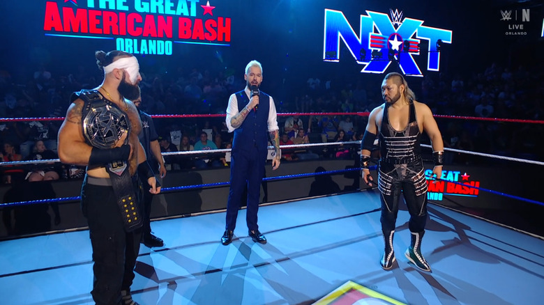 D'Angelo and Naraku in the rig during the announcement