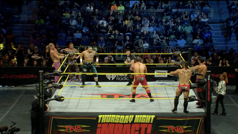 All six men in the ring