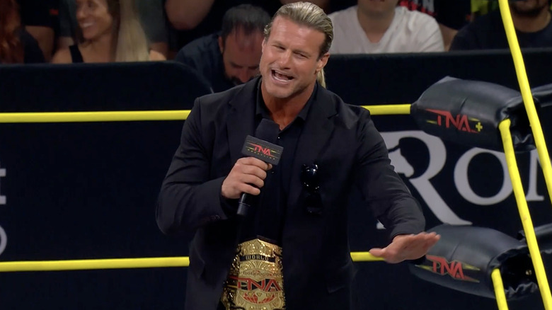 Nic talking in the ring