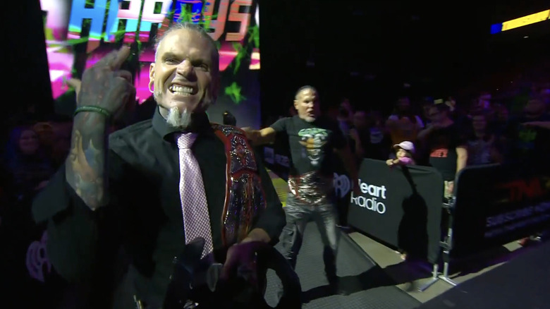 The Hardys at the bottom of the entrance ramp