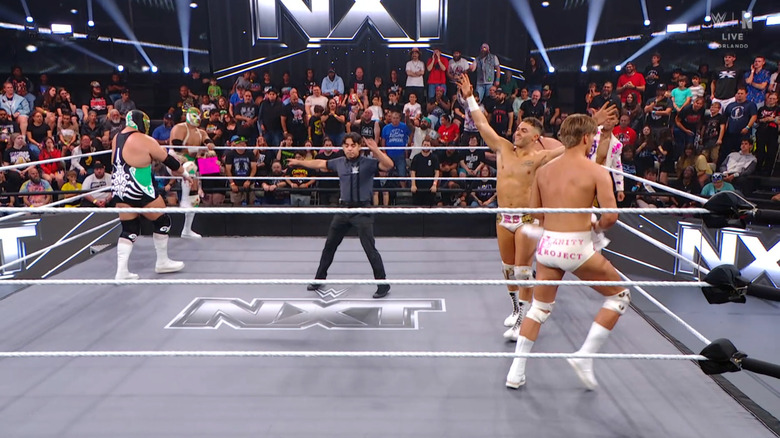 All four men in the ring