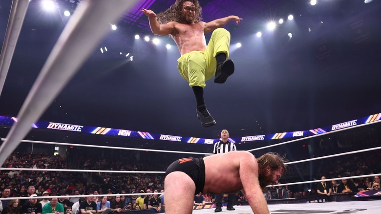 Jack Perry stomping Mark Davis