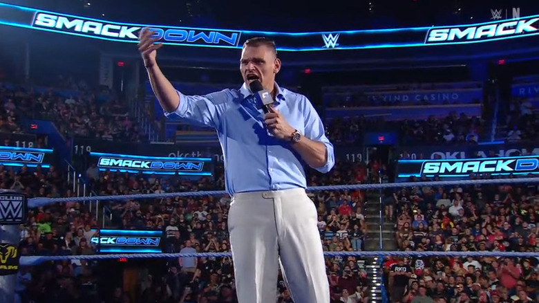 GUNTHER calling Aldis to the ring