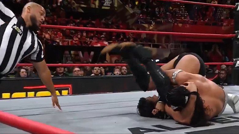 Bandido rolls up Katsuyori Shibata