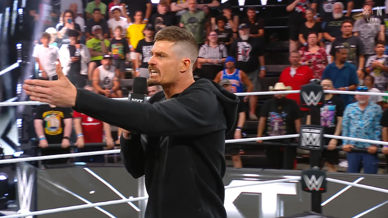 Waller talking in the ring