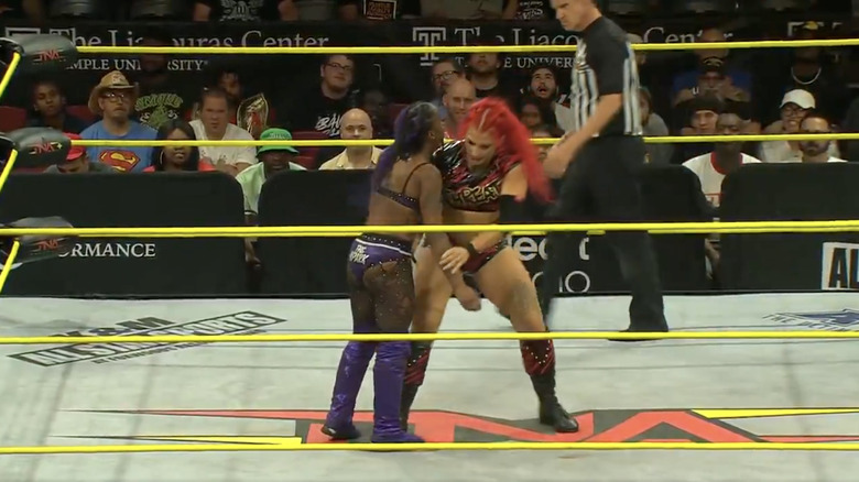 Stone and Threat inside the ring