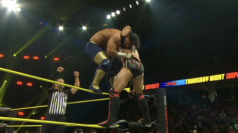 Ali and Hotch teetering on the ropes